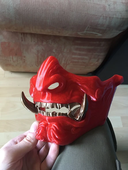 Byr Samuray Maske Model 2 - Ayrılmış Dişler (Sadece Plastik Aparattır!!!) 3D - 3
