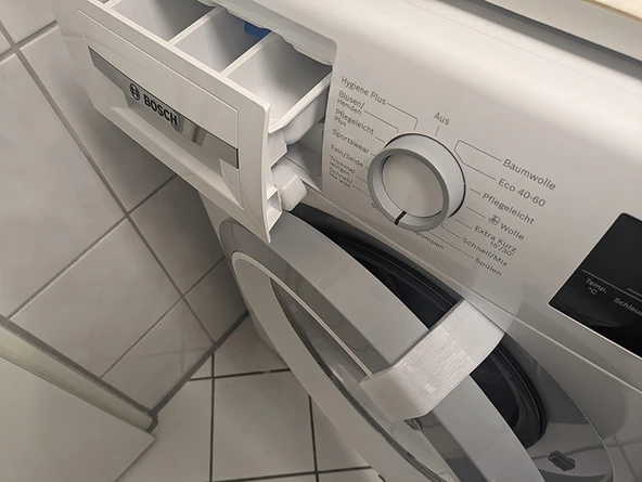 Byr Çamaşır Makinesi için Kapı Durdurucu (Bosch WAN28K23) (Sadece Plastik Aparattır!!!) 3D - 4