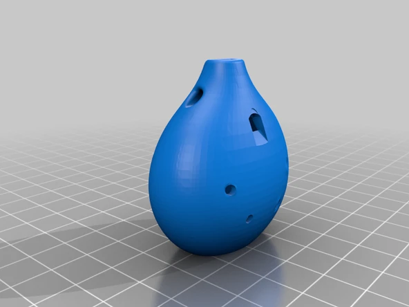 Byr Kolay baskı 6 delikli kolye ocarina süslemesi (Sadece Plastik Aparattır!!!) 3D - 4