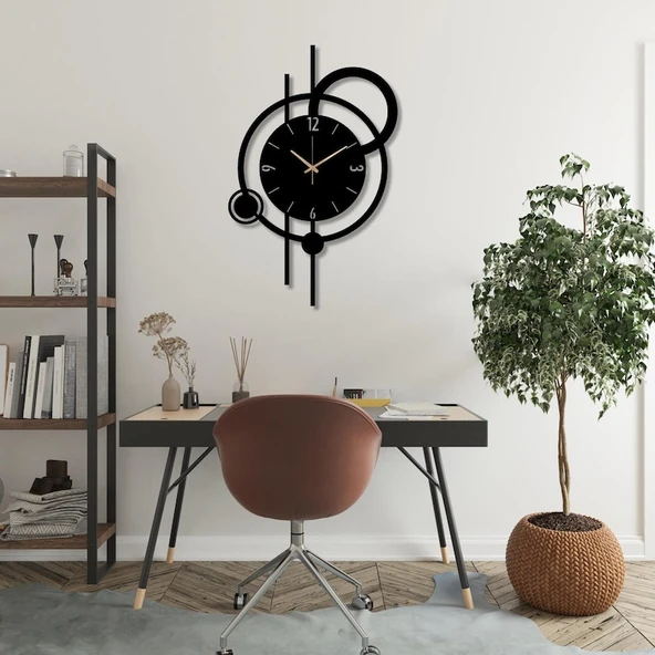 MODERN Ahşap Tasarimli Dekoratif duvar Saat - 1