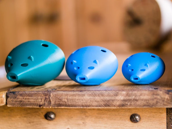 Byr Müzik Enstrüman Çocukları Ocarina Kolye Oinkarina :-) (Sadece Plastik Aparattır!!!) 3D - 2