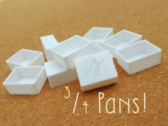 Byr Suluboya ve gouache paletleri için üç çeyrek pantolon (Sadece Plastik Aparattır!!!) 3D - 2