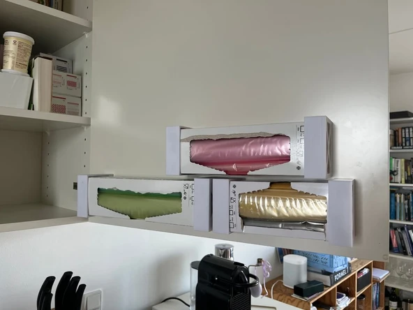 Byr Mutfak dolapları için Ikea istad zip-kilit çanta tutucu (Sadece Plastik Aparattır!!!) 3D