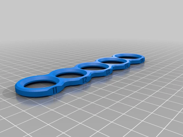 Byr İngiltere ve ABD Standart Yüzük Boyutu (Sadece Plastik Aparattır!!!) 3D - 2