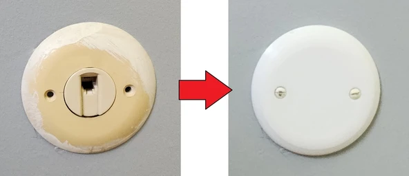 Byr Yuvarlak telefon jakı kapak plakası (Sadece Plastik Aparattır!!!) 3D