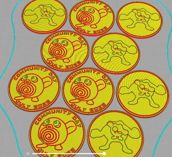 Byr Pokemon Go Topluluk Günü #72 Para - Poliwag (Sadece Plastik Aparattır!!!) 3D