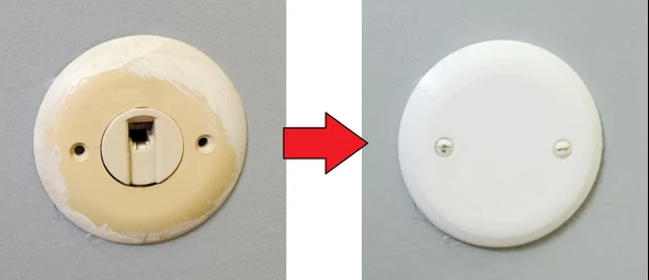 Byr Yuvarlak telefon jakı kapak plakası (Sadece Plastik Aparattır!!!) 3D - 2