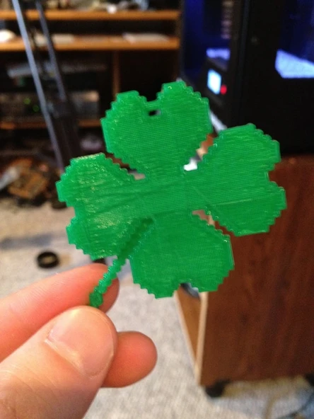 Byr 8 bit Shamrock Kolye (Sadece Plastik Aparattır!!!) 3D - 1