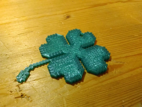 Byr 8 bit Shamrock Kolye (Sadece Plastik Aparattır!!!) 3D - 3