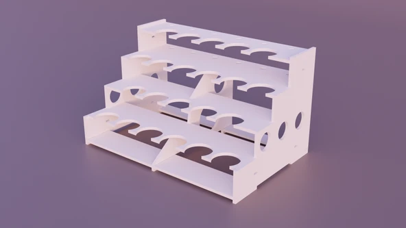 Byr Hobi boya rafı (Sadece Plastik Aparattır!!!) 3D - Resim 2