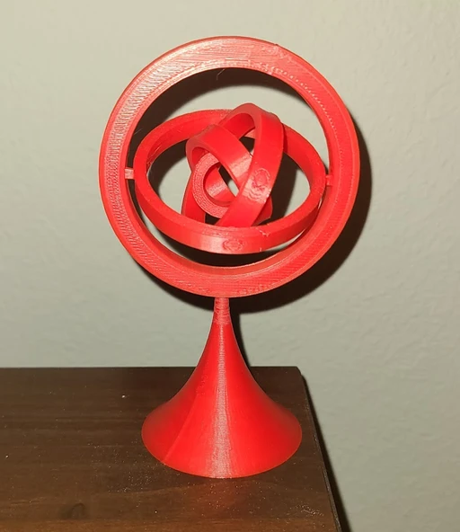 Byr Standlı 5 Yüzük Gimbal (Sadece Plastik Aparattır!!!) 3D - 3