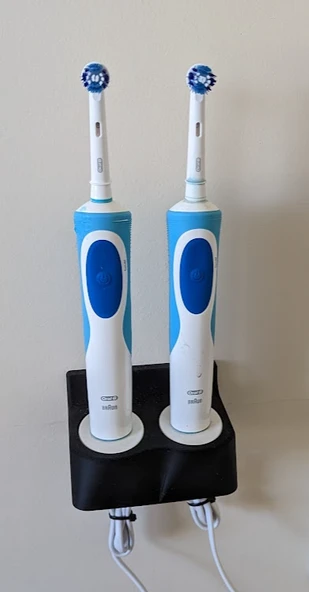 Byr Oral B çift elektrikli diş fırçası tutucu (Sadece Plastik Aparattır!!!) 3D