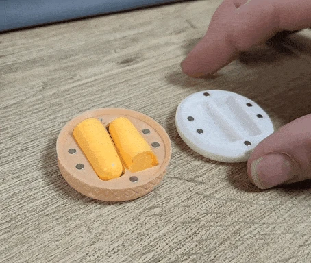 Byr Kulak tıkacı kompakt seyahat çantası (Sadece Plastik Aparattır!!!) 3D - 3