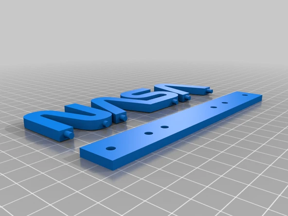 Byr Stand ile NASA yazısı (Sadece Plastik Aparattır!!!) 3D