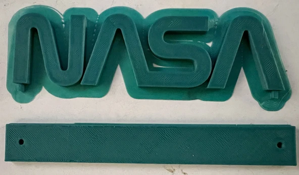 Byr Stand ile NASA yazısı (Sadece Plastik Aparattır!!!) 3D - 4