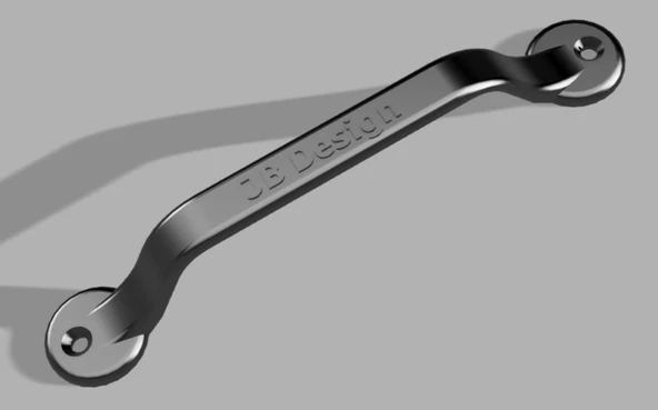 Byr Dolap kapı kolu, kapı kolu 150mm (Sadece Plastik Aparattır!!!) 3D - 4