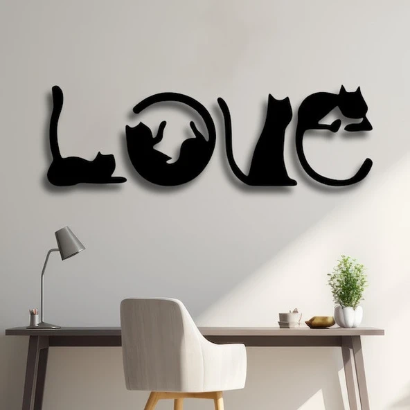 Cat Love Dekoratif dekor tablo - 1