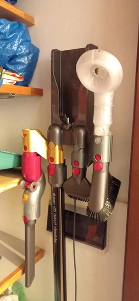 Byr Dyson V15/V11/V10/V8/V7 aksesuar montaj/tutucu 3dizzy sürümü (Sadece Plastik Aparattır!!!) 3D ürün görseli