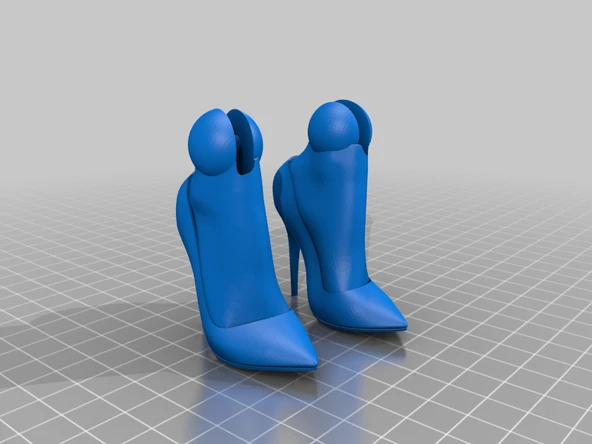 Byr Bjd stilettos yüksek topuklu ayakkabılar (Sadece Plastik Aparattır!!!) 3D - 3
