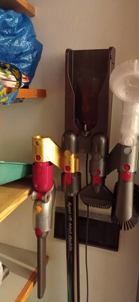 Byr Dyson V15/V11/V10/V8/V7 aksesuar montaj/tutucu 3dizzy sürümü (Sadece Plastik Aparattır!!!) 3D - Resim 4