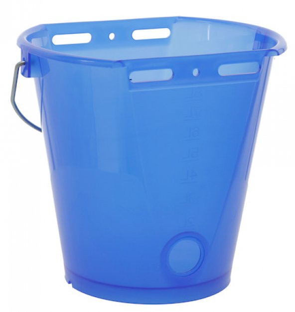 Şeffaf Mavi Tekli Buzağı Emzirme Kovası - 2