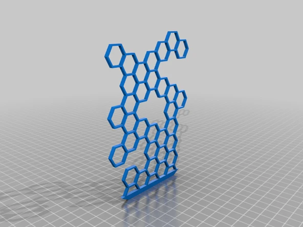 Byr Küpe Standı Bonga Hexagon (Sadece Plastik Aparattır!!!) 3D - 4