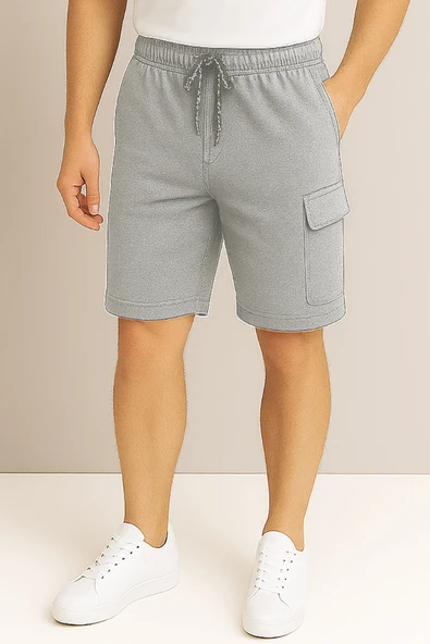 Gri Kargo Cepli Şort