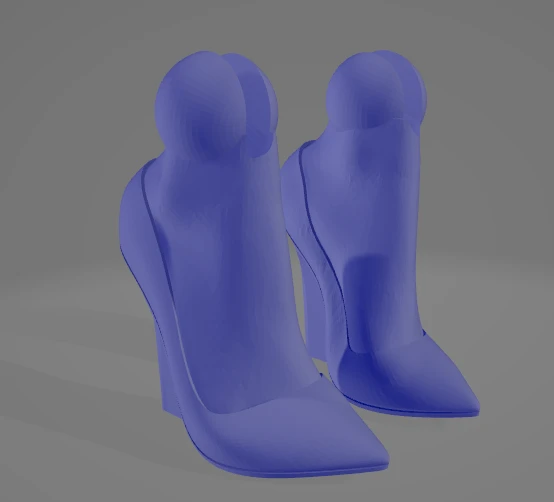 Byr Bjd stilettos yüksek topuklu ayakkabılar (Sadece Plastik Aparattır!!!) 3D - 2