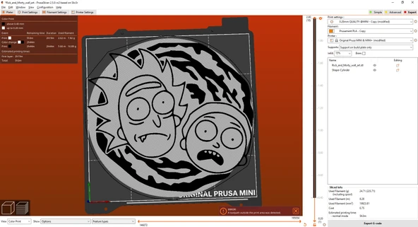 Byr Asılı deliğe sahip Rick ve Morty Wall sanatı (Sadece Plastik Aparattır!!!) 3D - 3