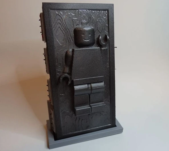 Byr İsteğe bağlı kontrol panelleri ve 2 stand ile karbonit kaplı LEGO mini figürü (Sadece Plastik Aparattır!!!) 3D - 4