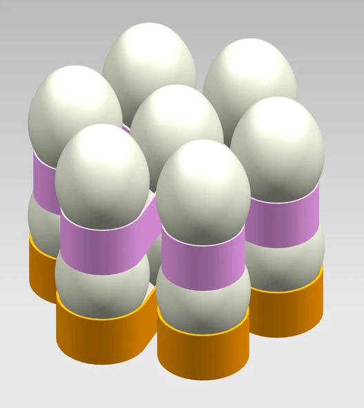 Byr Yumurta merkezli yumurta tutucu (Sadece Plastik Aparattır!!!) 3D - Resim 3