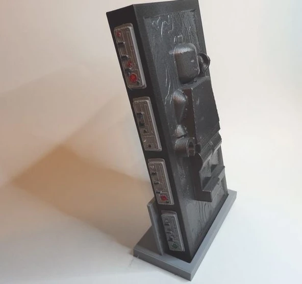 Byr İsteğe bağlı kontrol panelleri ve 2 stand ile karbonit kaplı LEGO mini figürü (Sadece Plastik Aparattır!!!) 3D - 3