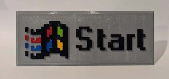 Byr Windows 95 Başlat menüsü düğmesi (Sadece Plastik Aparattır!!!) 3D ürün görseli