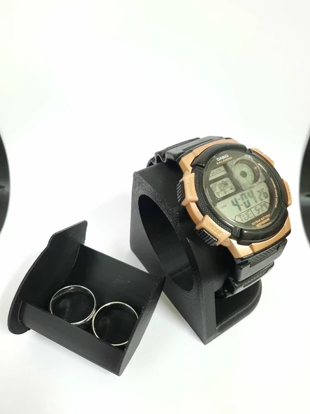 Byr Yüzük Çekmecesi ile Stand İzleyin (Çekmece Açılışını Ayarla) (Sadece Plastik Aparattır!!!) 3D - Resim 3