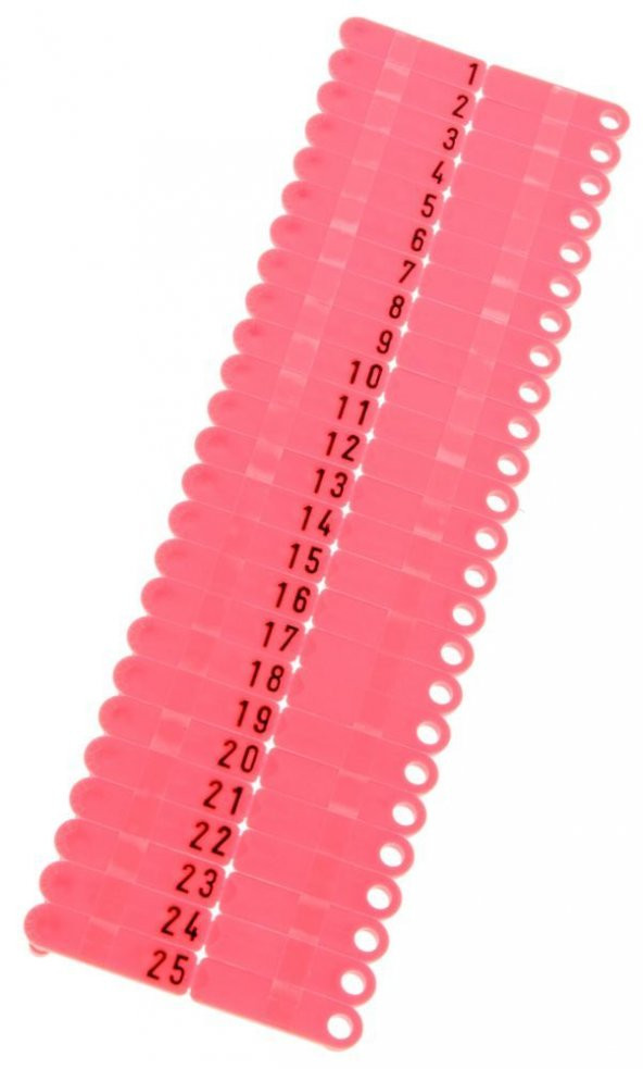 Twintag Küçükbaş Kulak Küpesi, kırmızı, 1-50 (50 adet/paket) ürün görseli