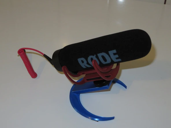 Byr Crescent Moon Mikrofon Stand Soğuk Ayakkabı (Sadece Plastik Aparattır!!!) 3D - Resim 2