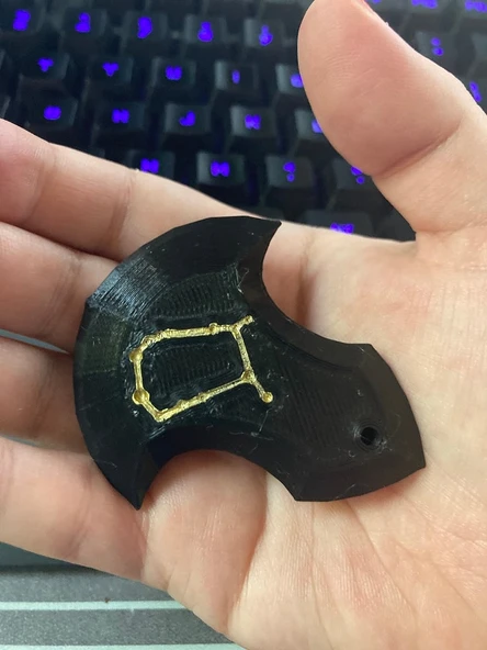 Byr Emet-selch kristal kolye (Sadece Plastik Aparattır!!!) 3D - Resim 2