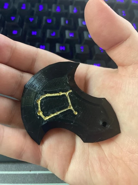 Byr Emet-selch kristal kolye (Sadece Plastik Aparattır!!!) 3D ürün görseli 1