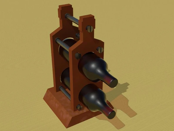 Byr Şarap rafı (Sadece Plastik Aparattır!!!) 3D