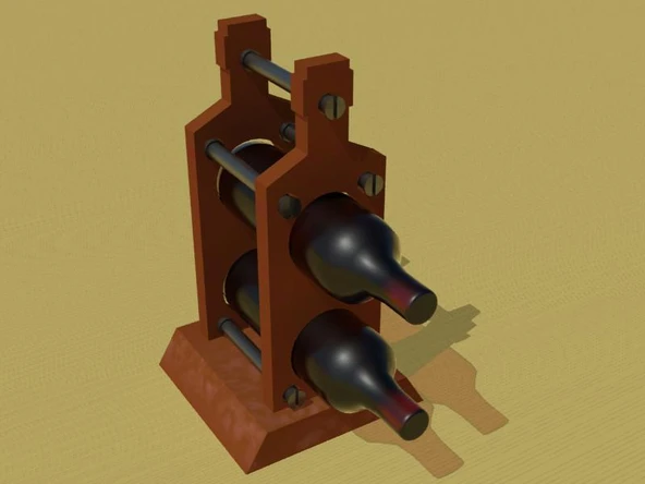 Byr Şarap rafı (Sadece Plastik Aparattır!!!) 3D - 2