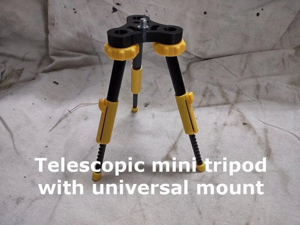Byr Teleskopik mini tripod (Sadece Plastik Aparattır!!!) 3D - 1