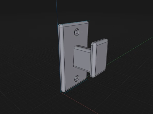 Byr Saç düzleştirici duvar montajı (Sadece Plastik Aparattır!!!) 3D