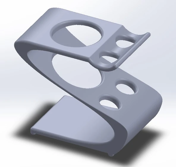 Byr 2 ve 4 fırça için diş fırçası tutucu (Sadece Plastik Aparattır!!!) 3D - 4