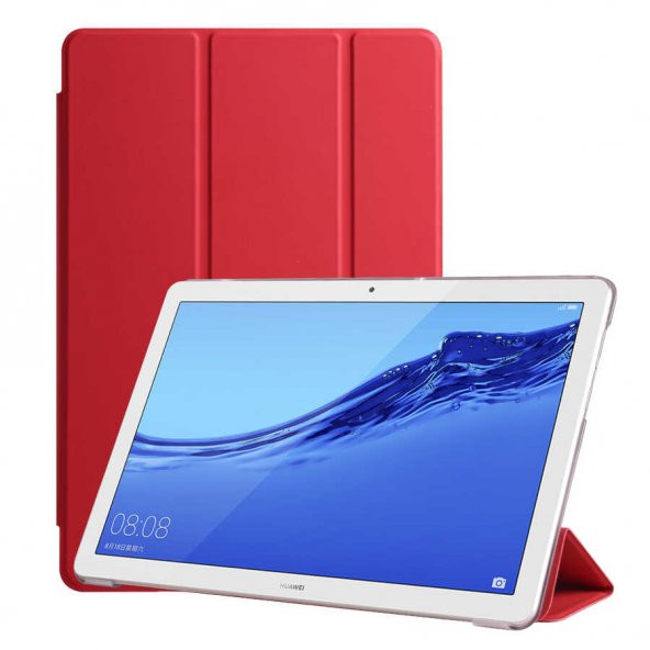 Huawei T5 10 inc Zore Smart Cover Standlı 1-1 Kılıf - 3