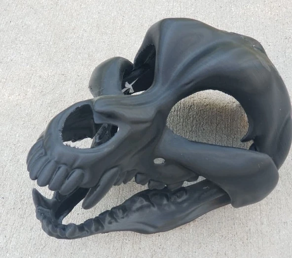 Byr Köpek Kafatası Maskesi (Orta Köpek Kafatası Maskesi) (Sadece Plastik Aparattır!!!) 3D - 2