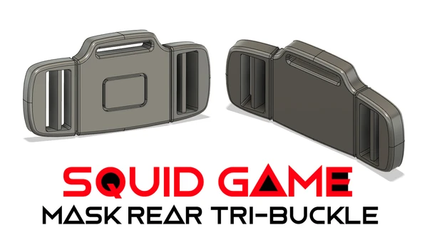 Byr Kalamar Game Inspired - YKK Arka Maske Tri Tokası (Sadece Plastik Aparattır!!!) 3D ürün görseli