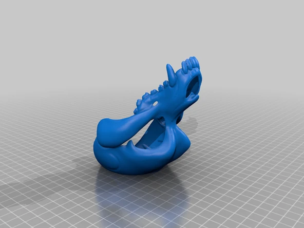 Byr Köpek Kafatası Maskesi (Orta Köpek Kafatası Maskesi) (Sadece Plastik Aparattır!!!) 3D - 4