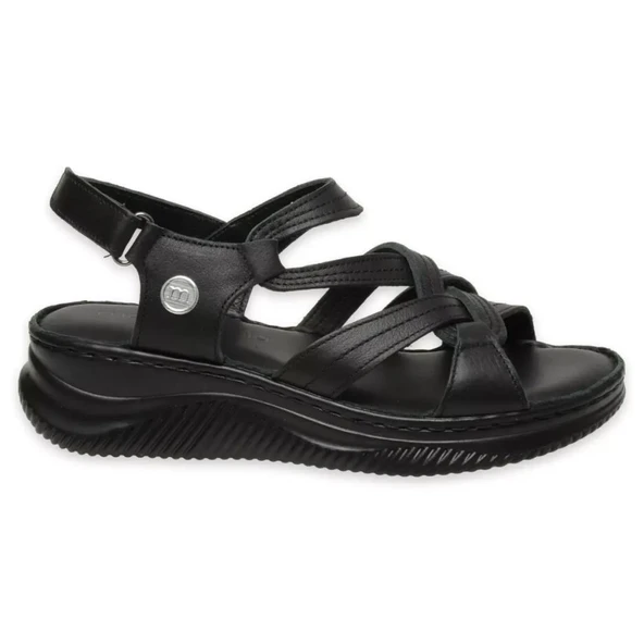 MAMMAMİA D25YS-2265 DOLGU TABAN DERİ KADIN SANDALET - 7