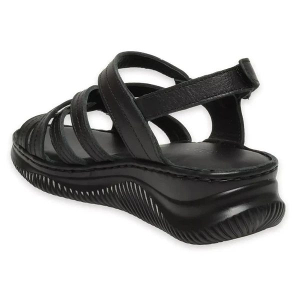 MAMMAMİA D25YS-2265 DOLGU TABAN DERİ KADIN SANDALET - 9