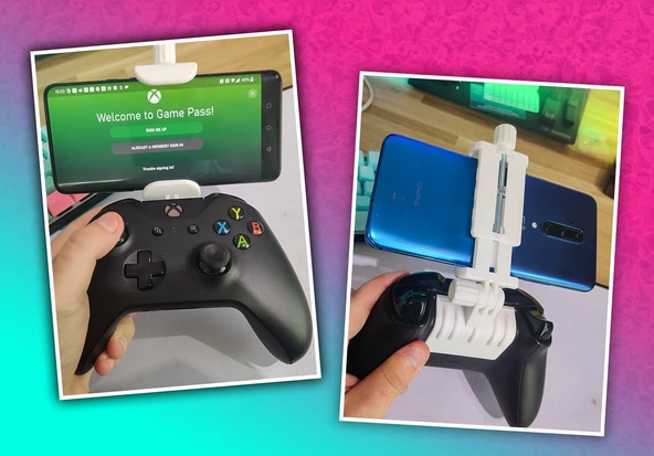 Byr Xbox One Denetleyici Telefon Tutucu Pil Kapağı (Sadece Plastik Aparattır!!!) 3D - 2